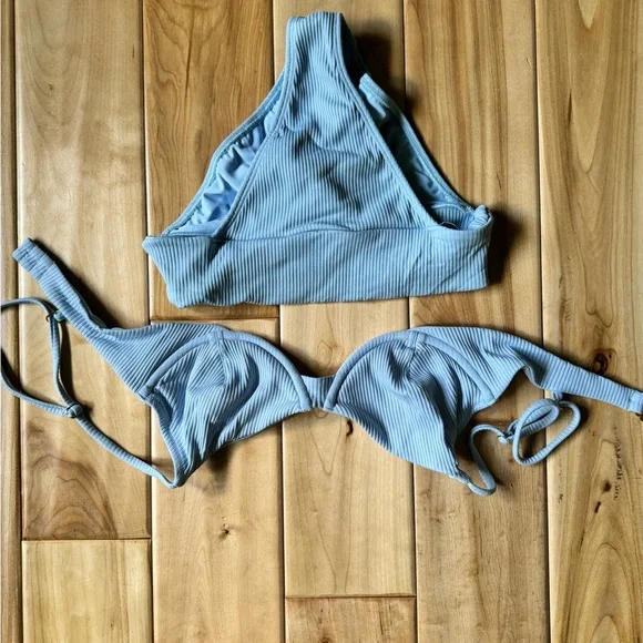 Montce Blue Ribbed Bikini Set - Picture 2 of 6